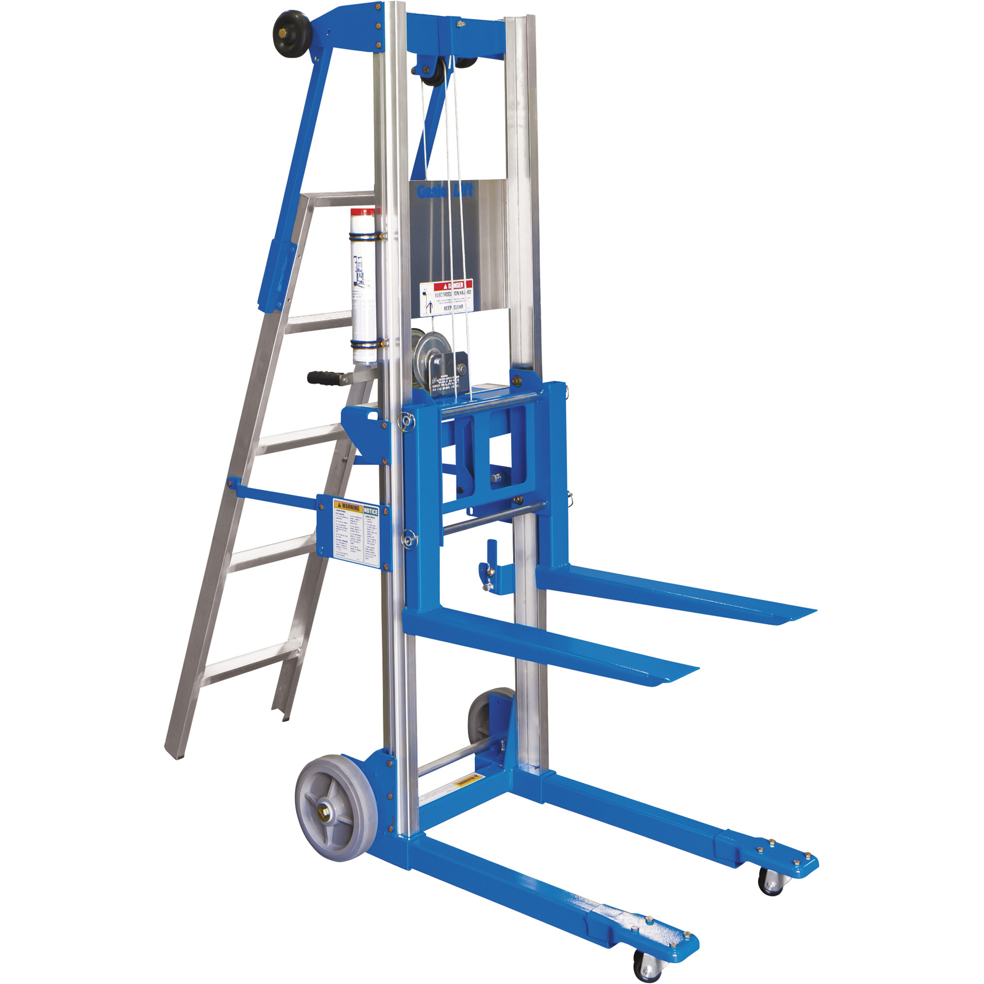 Genie Manual Material Lift with Ladder, 4ft. Lift, 500-Lb. Capacity, Model# GL-4 W/LADDER OPTION